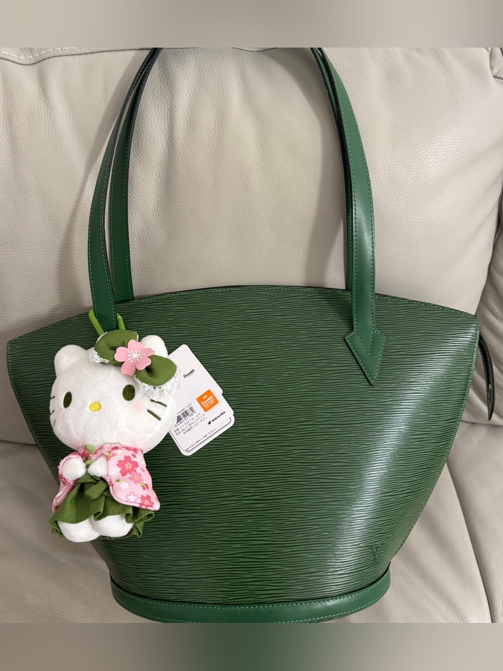 Louis Vuitton Green Epi Leather Shoulder Bag